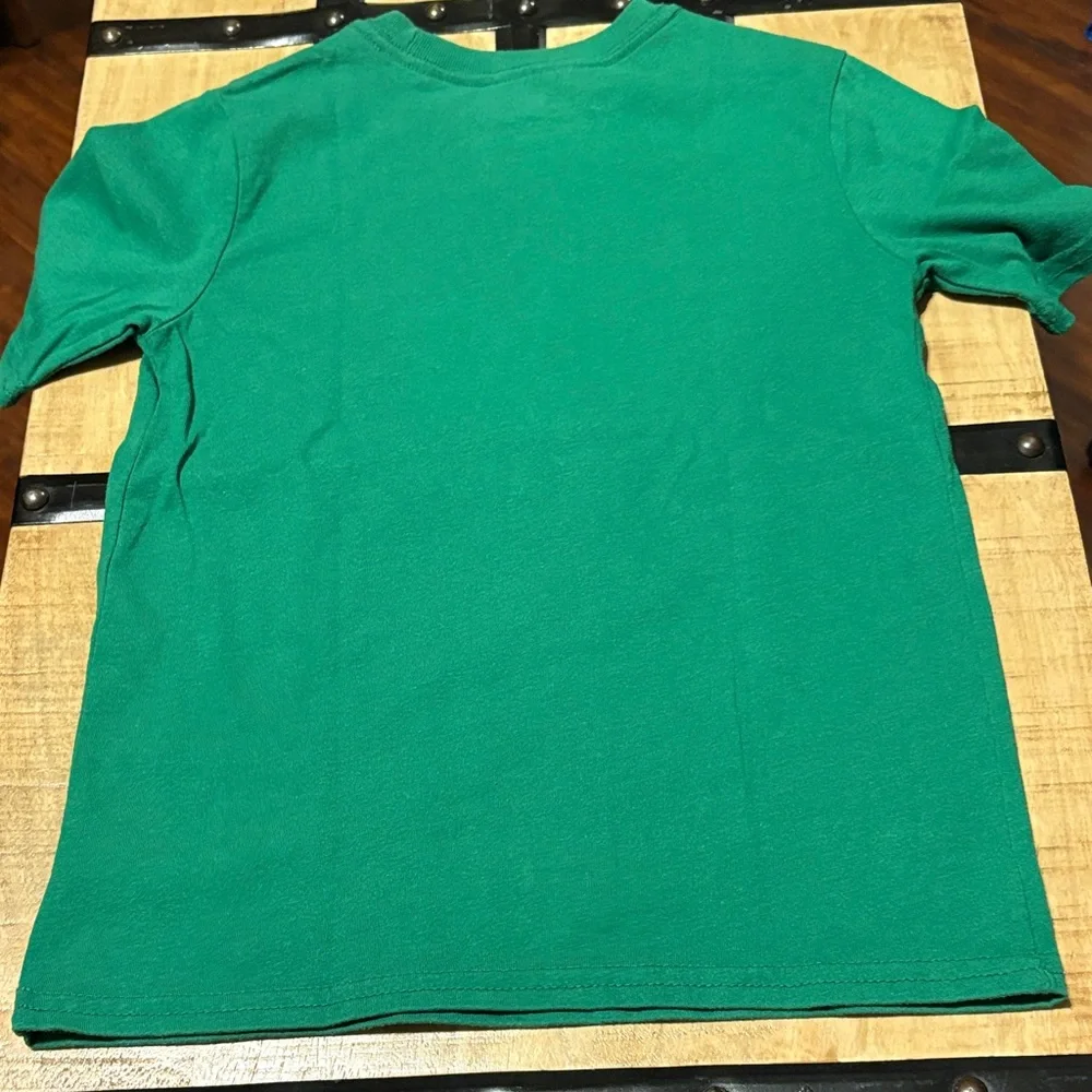 The Children's Place Green Leprechaun Graphic Tee with White and Maroon Tops